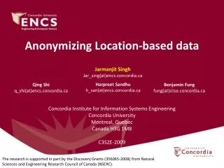 Anonymizing Location-based data