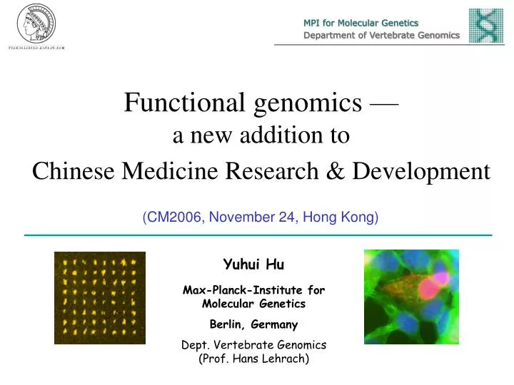 functional genomics a new addition to chinese medicine research development