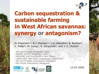 Carbon sequestration &amp; sustainable farming in West African savannas: synergy or antagonism?
