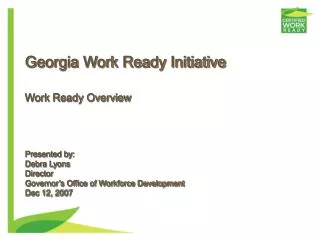Georgia Work Ready Initiative