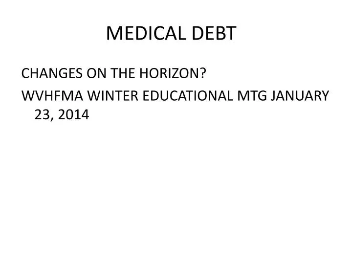 medical debt