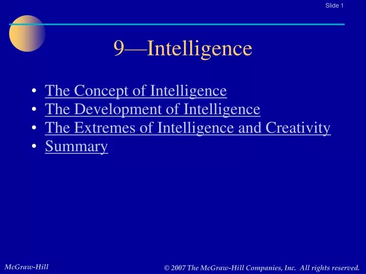 9 intelligence