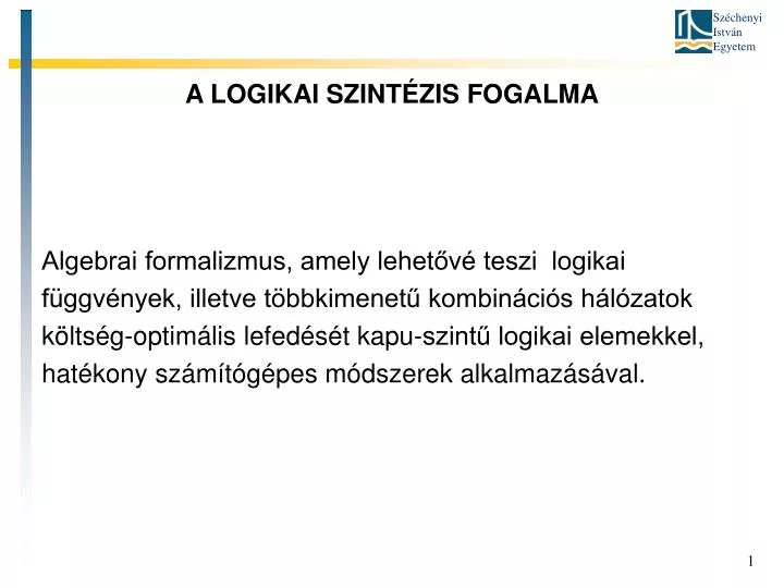 a logikai szint zis fogalma