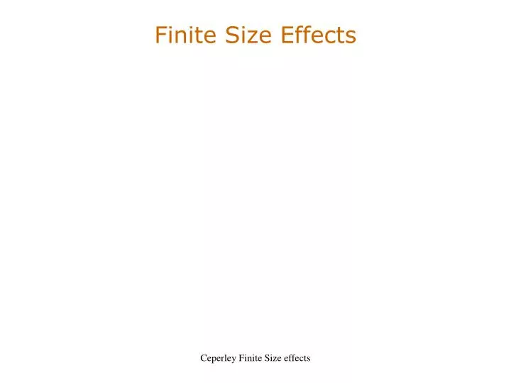 finite size effects