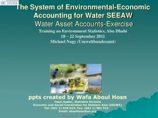 The System of Environmental-Economic Accounting for Water SEEAW Water Asset Accounts-Exercise