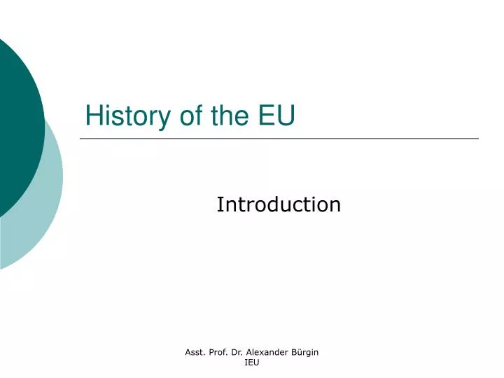 history of the eu