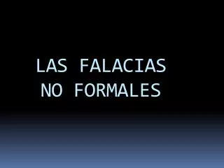 las falacias no formales