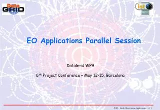 EO Applications Parallel Session