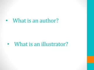 What is an author?