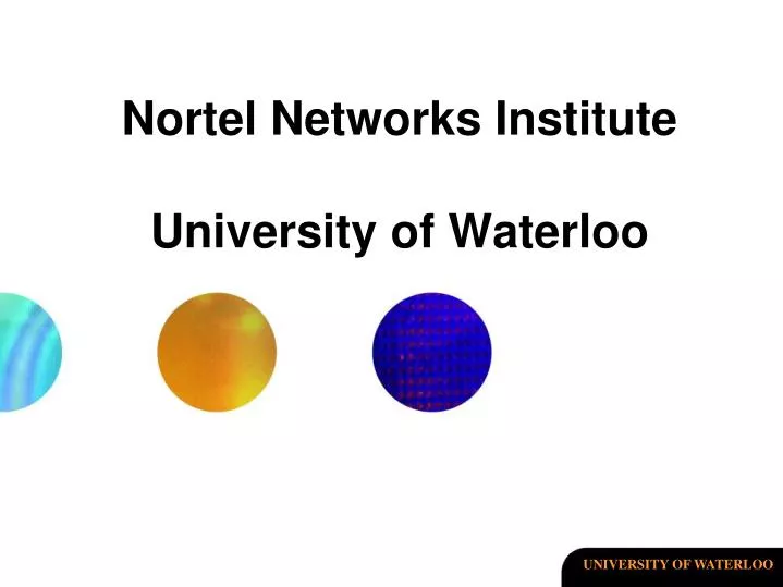 nortel networks institute university of waterloo