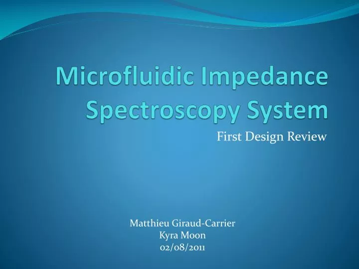 microfluidic impedance spectroscopy system
