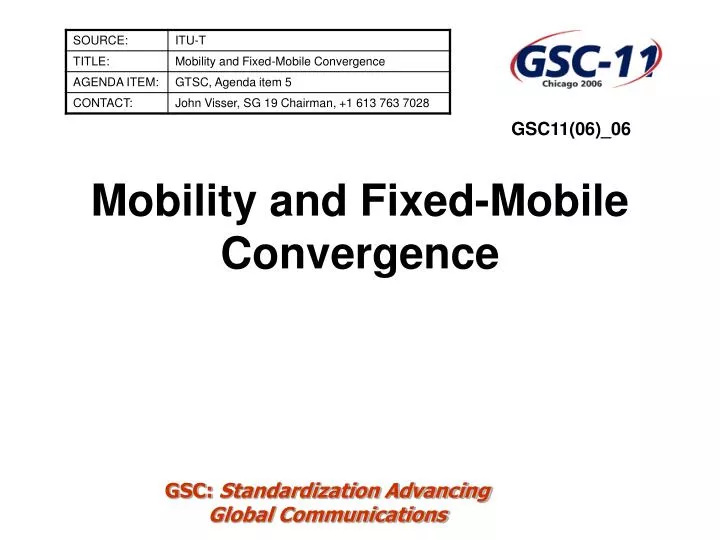 mobility and fixed mobile convergence
