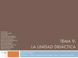 tema 9 la unidad did ctica