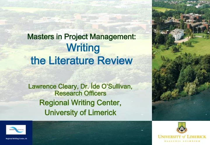 masters in project management writing the literature review