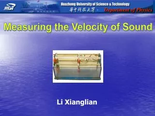 Measuring the Velocity of Sound
