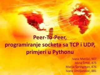 peer to peer programiranje socketa sa tcp i udp primjeri u pythonu