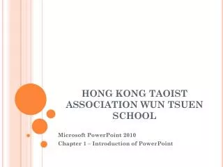 hong kong taoist association wun tsuen school