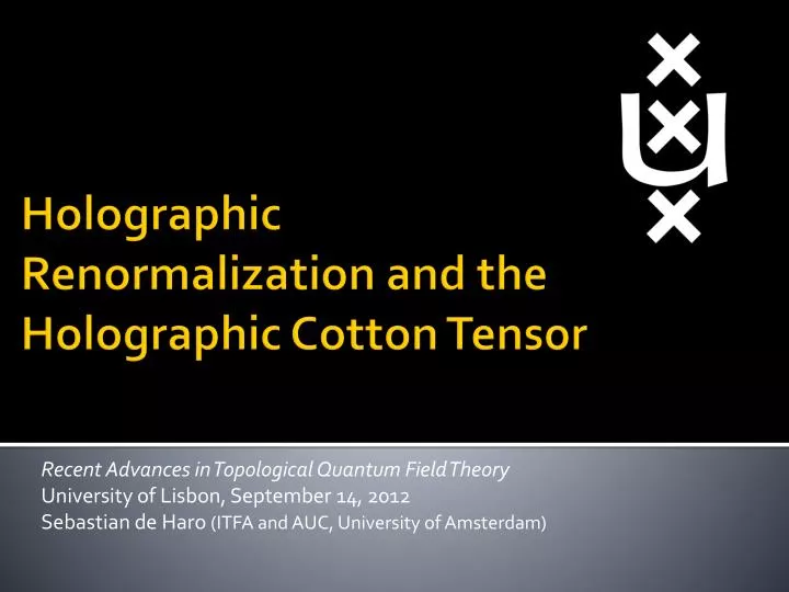 holographic renormalization and the holographic cotton tensor