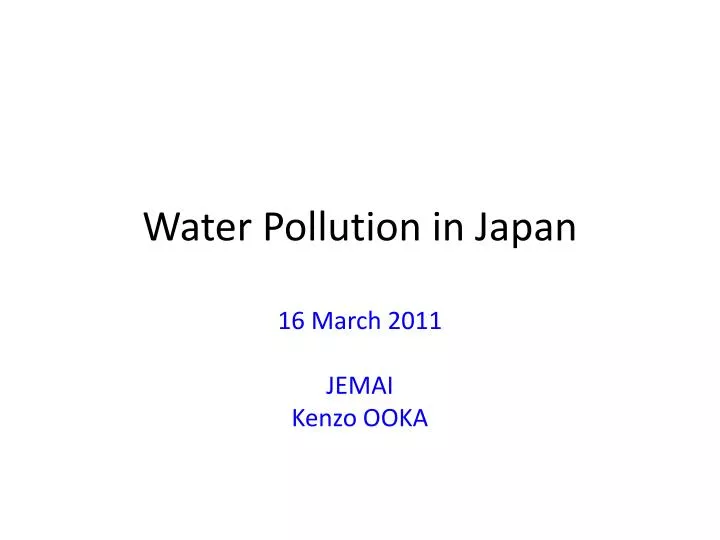 water pollution in japan