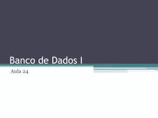 banco de dados i