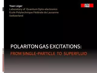 Polariton gas excitations: from single- particle to superfluid