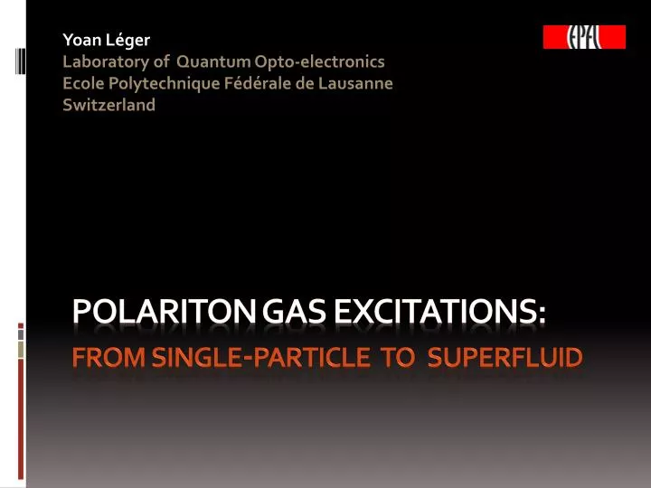 polariton gas excitations from single particle to superfluid
