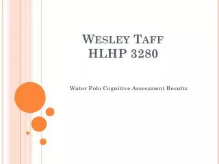 Wesley Taff HLHP 3280