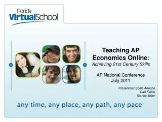 Teaching AP Economics Online : Achieving 21st Century Skills AP National Conference July 2011