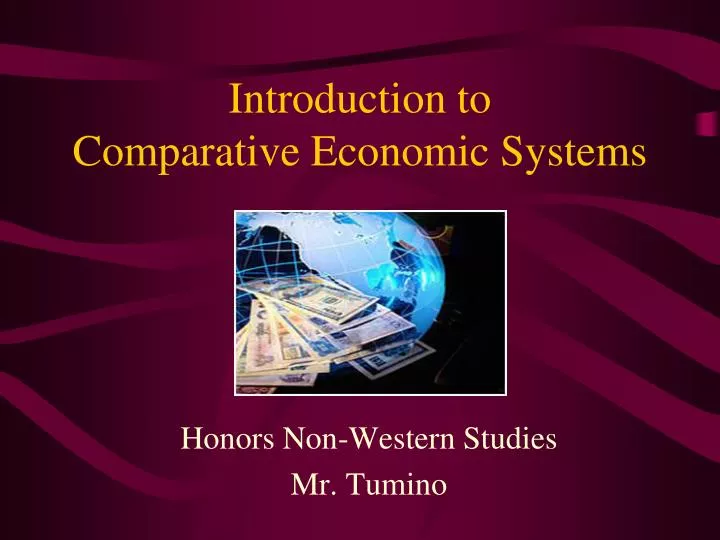 introduction to comparative economic systems