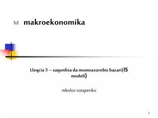 m makroekonomika