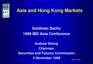 Asia and Hong Kong Markets