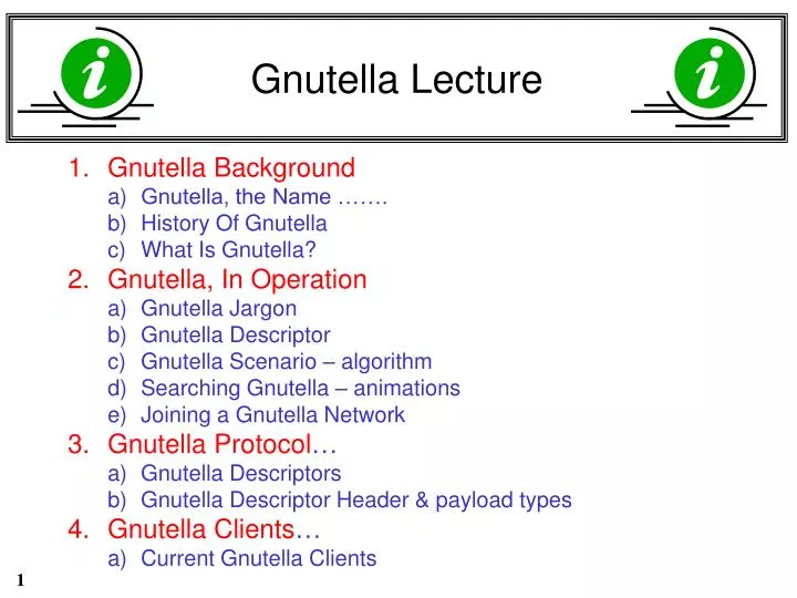 gnutella lecture