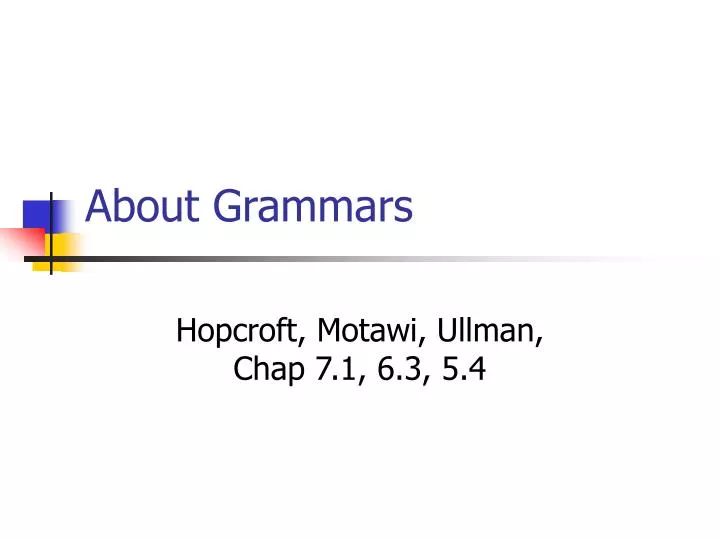 about grammars