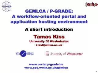Tamas Kiss University Of Westminster kisst@wmin.ac.uk