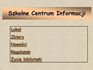 szkolne centrum informacji
