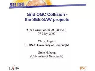 Grid OGC Collision - the SEE-SAW projects