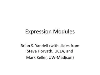 expression modules