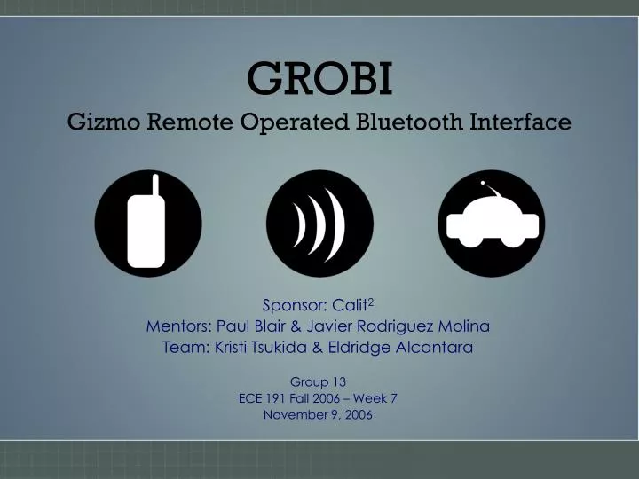 grobi gizmo remote operated bluetooth interface