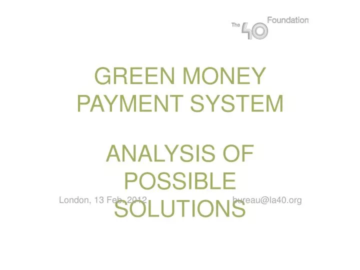 green money payment system