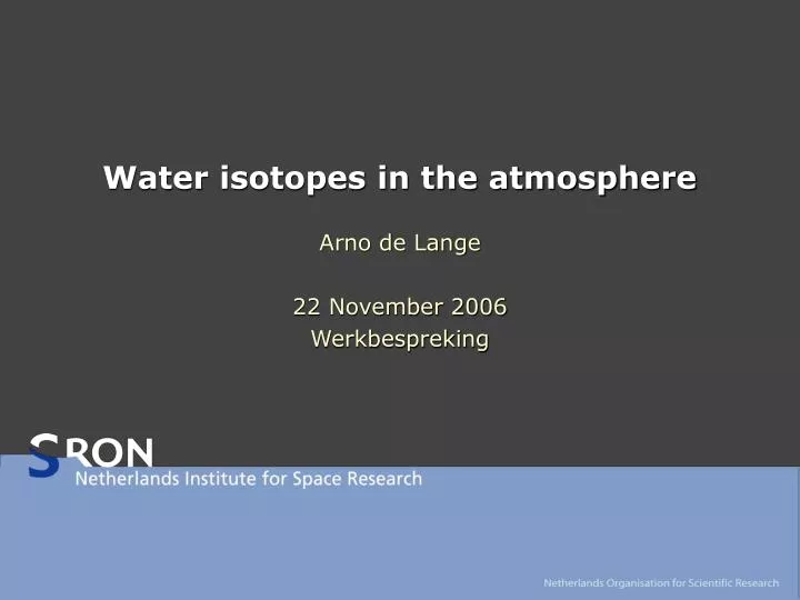 water isotopes in the atmosphere