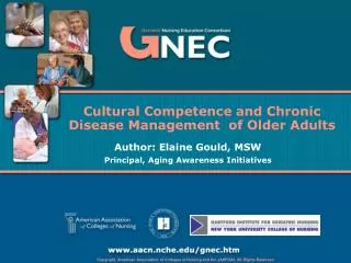 Cultural Competence and Chronic Disease Management of Older Adults