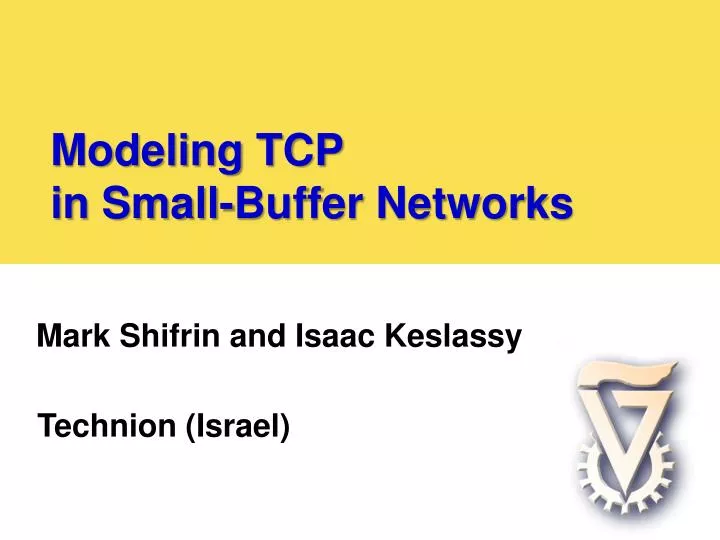 modeling tcp in small buffer networks