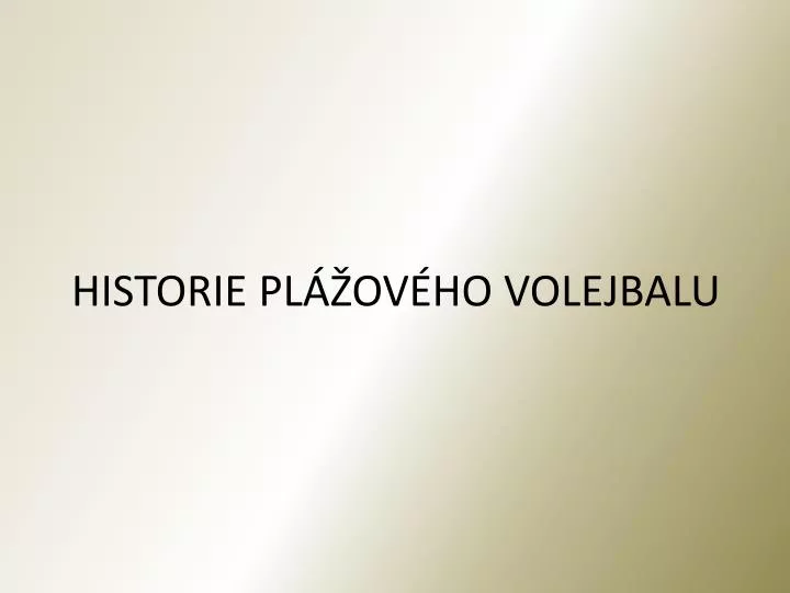 historie pl ov ho volejbalu