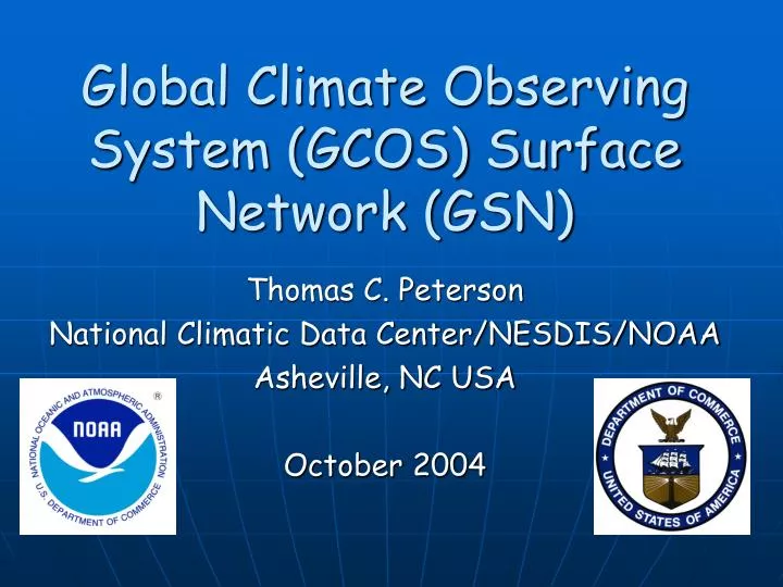 global climate observing system gcos surface network gsn
