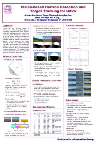 Vision-based Horizon Detection and Target Tracking for UAVs