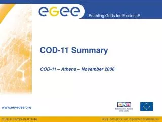 COD-11 Summary