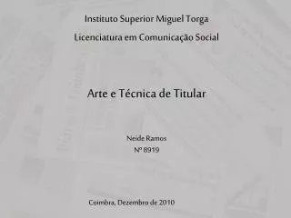 arte e t cnica de titular