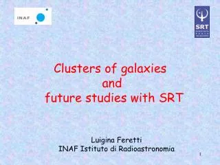 Clusters of galaxies and future studies with SRT