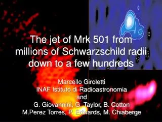 The jet of Mrk 501 from millions of Schwarzschild radii down to a few hundreds