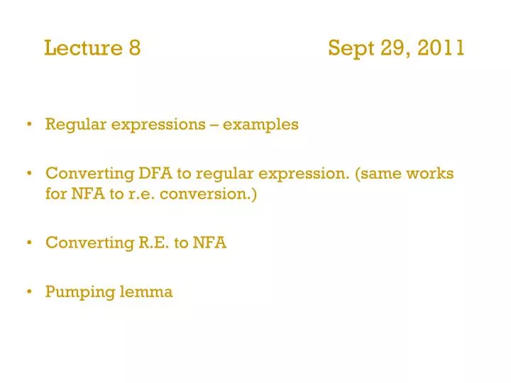 lecture 8 sept 29 2011
